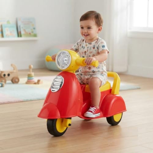 Image of JoyRide Star Balance Bike Toy Ride on with Musical Horn & Light | Backrest and Under Seat Storage for Toys Boys and Girls of Age 1-3 Years, Weight Capacity Up to 20kgs (Pink) (REDD)