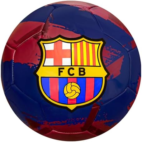 Icon Sports FC Barcelona Brush Team Soccer Ball, Brush Navy, 5