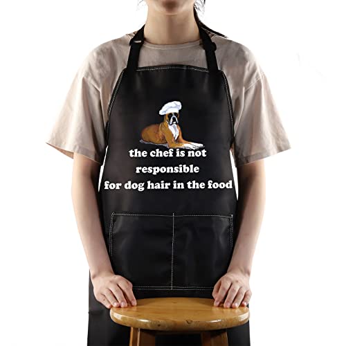 Boxer Dog Apron With Pockets