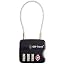 02) Black Tsa Lock Padlock (1 Pack)