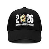 2026 Soccer Fan Hat - Canada America Mexico Hosting Memorabilia - Adjustable Baseball Cap with Artistic Football Graphic - Sports Tournament Souvenir Gift for Men & Women - Black
