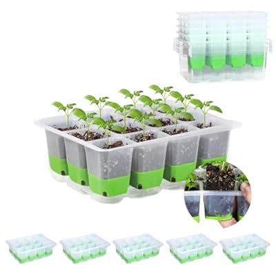 ZSYWODFO Seed Starter Tray,5-Pack Reusable Sili...