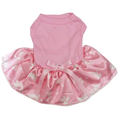 Petitebelle Pink Bunny Dots Dog Dress Cover