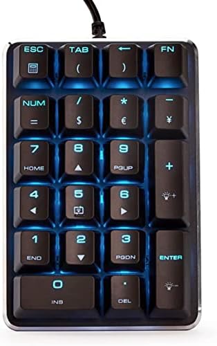 2.4G Wireless Mechanical Numeric Keypad GATERON Brown Switch 21 Keys Extended layout Black Magicforce by Qisan