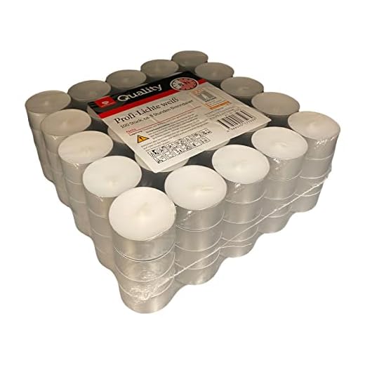 TGQ Teelichter 100er Pack Gastronomie Kerzen Teelicht 8 Stunden Brenndauer