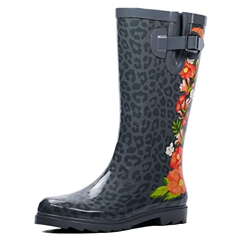 landchief Waterproof Tall Rubber Rain Boots for Women Cover