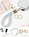 Knagsfa Wristlet Keychain, Cute Wrist Strap for Women, Wrist Lanyard for Keys, Wallet, Id Holder, Cell Phone, Blue Polka Dots