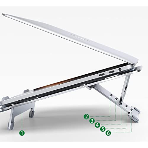 Soporte para ordenador portátil para evitar dolores de cuello con base elevada de escritorio 8