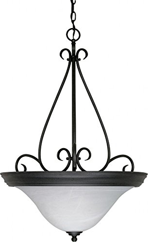 Image of NUVO 60 /385 Three Light Pendant, Textured Flat Black