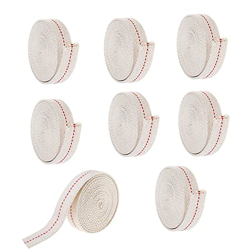 OMIGA 8 Pièces Meche Lampe a Petrole Plate en Coton Facile Replacement Meche Lampe à Huile Utilisé pour Lampe Kérosène BrûLeurs ExtéRieur et IntéRieur (Largeur 2cm/Coton) Cover