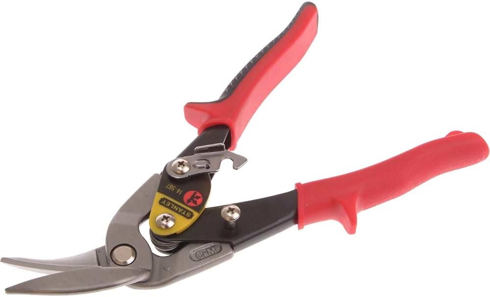 Stanley 2-14-567 Aviation Snips MaxSteel offset Left, Blue