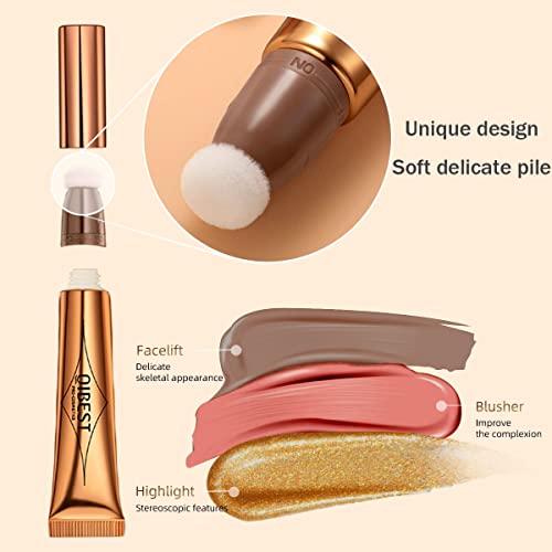 Enzyland Blush Beauty Wand, Matte Liquid Face Blusher Stick With Cushion Applicator, Natural Silky Smooth Creamy Liquid Blush Wand, Lightweight Blendable Super Silky Cream Blush Stick (Liquid Blush #2) #TOP3