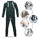 R RAMBLER 1985 Mens Tracksuit 2 pieces fashion Fleece Hooded Sweatsuit set for big and tall men jogger suit running sports outwear(dark green,3XL)