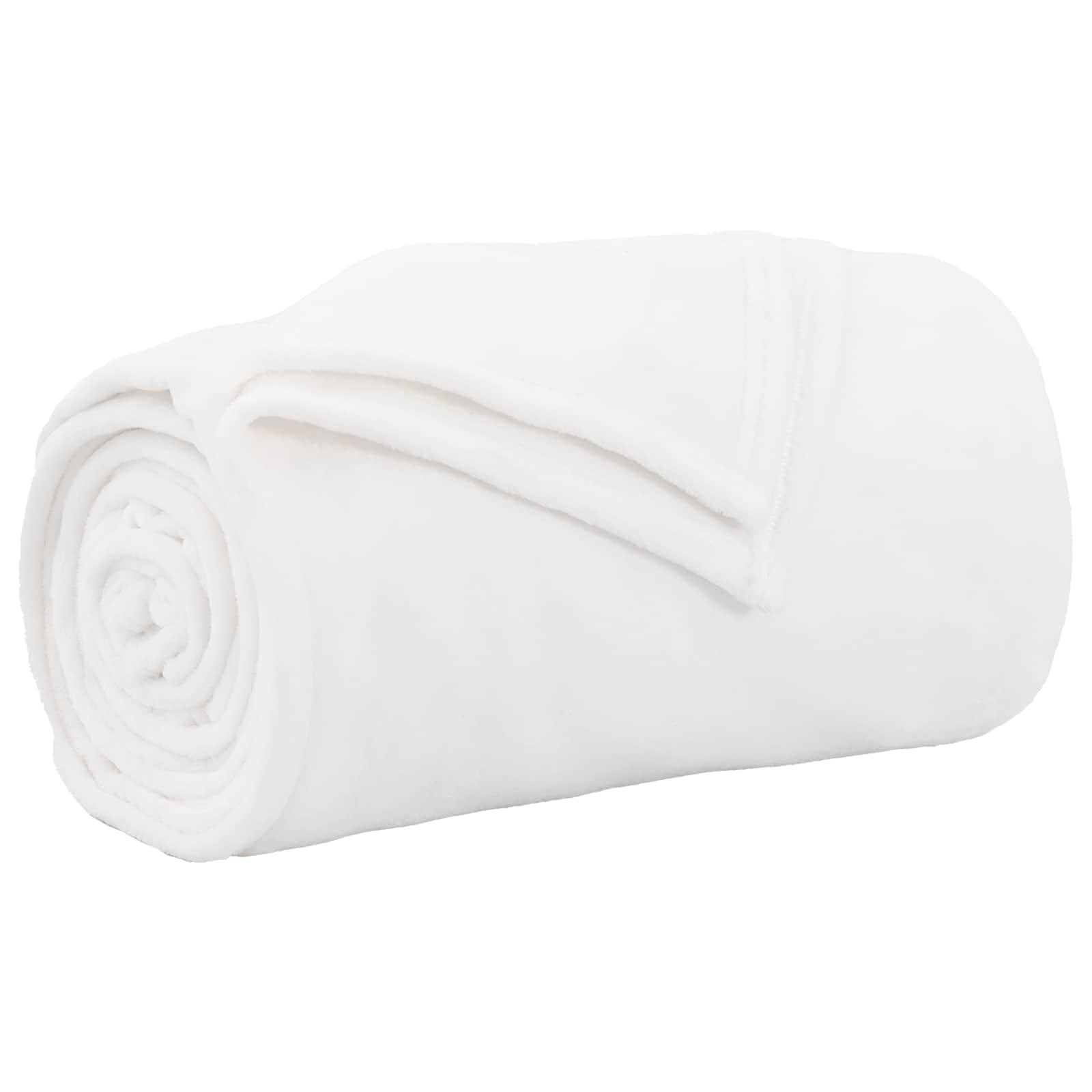 6 coperte bianche in pile, 130 x 150 cm, per soggiorno, camera da letto, divano, camera degli ospiti, hotel