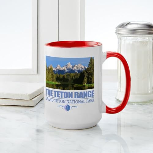 Taza de cerámica grande 15 oz diseño Grand Teton miniatura 4