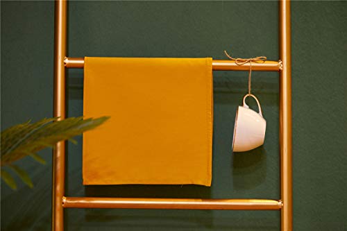 KOFFOTA Cotton Napkins for Dinner.Thanksgiving Cloth Napkins Fall Table Decorations Thick,Whashable,Durable Easy Care for Everyday Use,Parties, Restaurants.1818 (Gold,Set of 12)