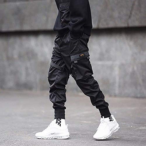 MFCT Men's Matte Black Techwear Urban Cargo Joggers4
