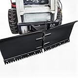 YITAMOTOR 74' Snow Plow Blade Hydraulic Skid Steer Dozer Blade, Universal Skid Steer Attachment, Adjustable, Hydraulic Dozer Blade with Spring Shocks for Efficient Debris and Snow Management