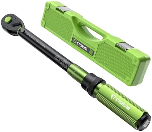 1/2 Drive Click Torque Wrench Dual-Range【10-170.0ft.lb/13.60-230.5Nm】±3% Precision Torque Wrench 1/2 Drive, 72 Tooth Dual-Direction Adjustable Torque Wrench for Bicycle, Moto and Car Maintenance