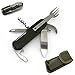 Coltello da sopravvivenza multifunzionale da campeggio all'aperto set di posate pieghevoli forchetta in acciaio inossidabile adatta per stoviglie da picnic avventura con borsa in tessuto Oxford