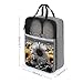 Black And White Sunflowers Shoe Bags for Travel Portable Shoes Pouch with Handle Waterproof Shoes Carrier with Zipper Fashion Sneaker Storage Organizer Gifts for Men And Women