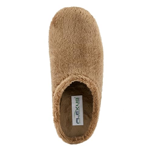 Flexus Women's INABA Velour Slides with Soft Velour Upper, Rubber Outsole, and Plush Comfort4