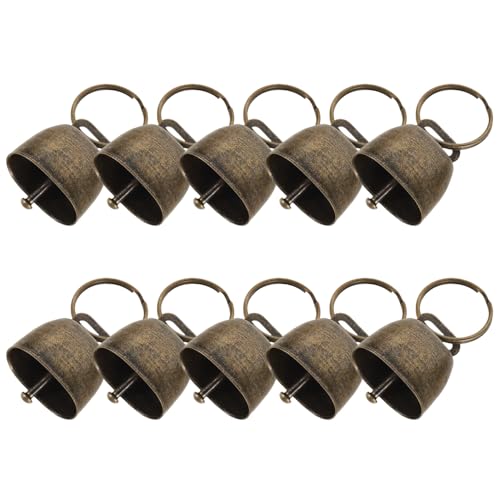 BESPORTBLE - BESPORTBLE 10pièces Cloches à Vache Décoratives avec Poignée Lot pour Jardin Extérieur Clair pour Événements ou Localisation Animaux