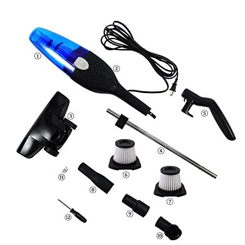 Dkzqq Corded Vacuum Cleaner, 12Kpa Powerful Suction With 400W Motor, 4 In 1 Lightweight Handheld Stick Vac For Pet Hair Hard Floor And Carpet #TOP6