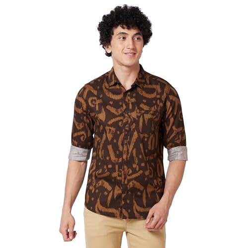 Image of Spykar Men's Cotton Slim Fit Shirt