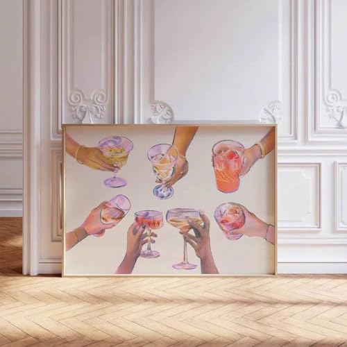 Toile carrello da bar rétro pour célébrer les moments de partage en famille au salon