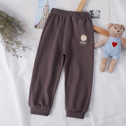 Betadog Toddler Girls Boys Sweatpants Kids Casual Athletic Pull-On Cotton Jogger Pants Boys (Coffee, 12-24 Months)3