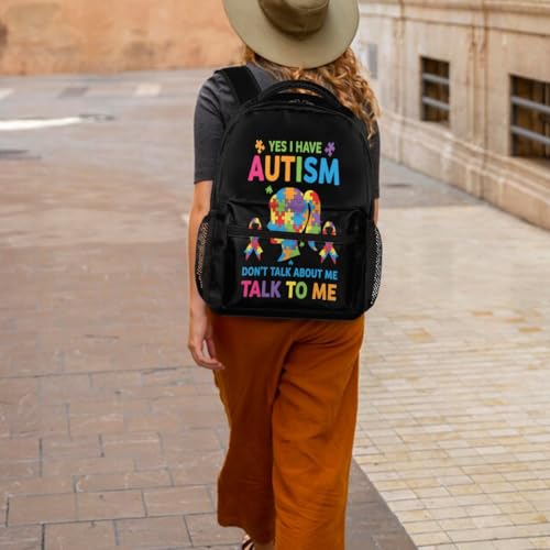 Mochila escolar de viaje con diseño de autismo ideal para el campus universitario 6
