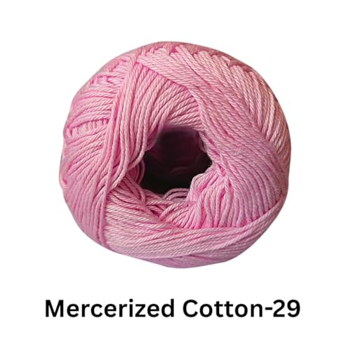 Image of VCR 4 Ply Salmon Pink 100% Mercerized Cotton Yarn, 60 Grams Hank, 190 Meters Length, Cotton Combed Ball, Smooth and Glossy Crochet Yarn for Crochet and Knitting, Pack of 1, Suitable for DIY Crafts