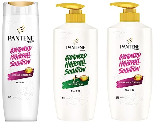 Image of Pantene Advanced Hairfall Solution, Silky Smooth Care Shampoo&Pantene Advanced Hairfall Solution, Hairfall Control Shampoo&Pantene Advanced Hairfall Solution, Hairfall Control Shampoo
