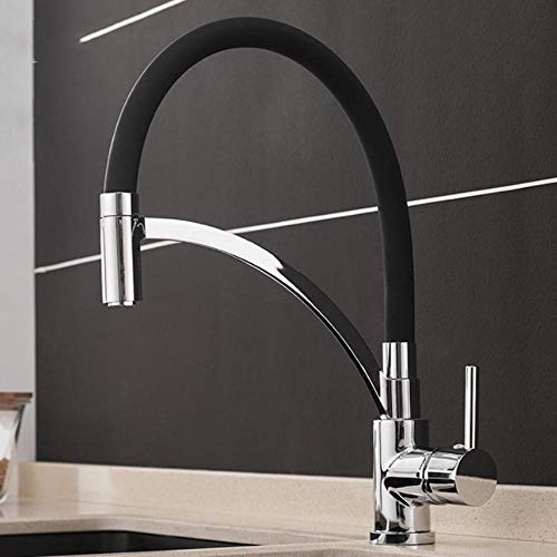 Küchenarmatur Pull Down Kalt Und Warm Schwarz Chrom Küchenarmatur Waschbecken Standmixer Wasserhähne Schwarz Und Chrom
