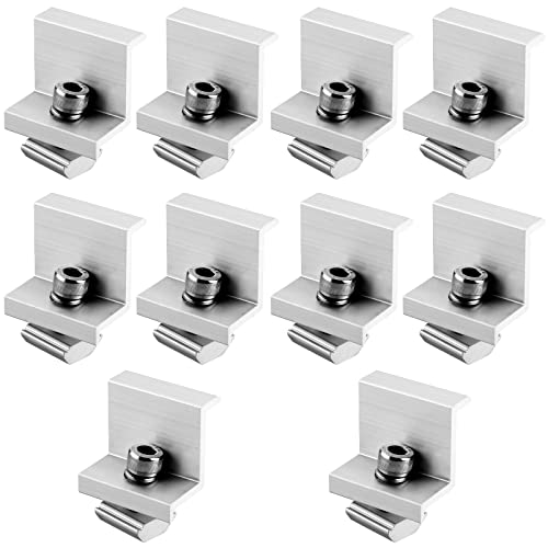 GARLLEN Abrazaderas Lateral del Panel Solar, Forma Z, para Paneles Solares de 35 mm, Antioxidante Fuerte y duradero, con Tornillo de Tuerca M8 para una Instalación Rápida Cover