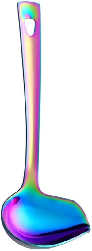 Tablespoons Fun Kitchen Ladle Cookware Soup Spoon, Set of 4 Pieces, Long Handle Soup Spoon and Enough Bowl Capacity, Great for Stirring and Serving Soup Serving Spoon (Color : E)