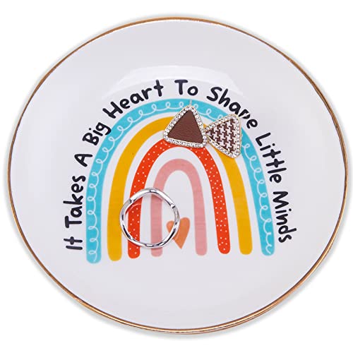 Titanape Teacher Gifts for Women Rainbow Ring Dish Best Teacher Appreciation Gifts Mother's Day End of the Year
