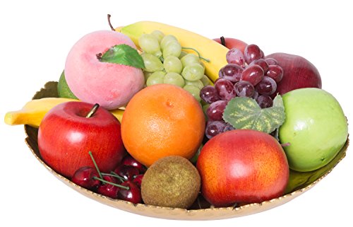 Red Co. Golden Round Hammered Metal Decorative Serving Tray With Jagged Rim – 13” #TOP1