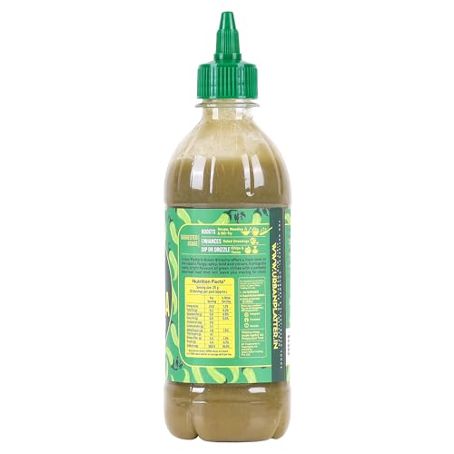 Image of Urban Platter Green Sriracha Hot Chilli Sauce - 500g | Spicy & Tangy Green Chilli Sauce | Thai-Inspired Sriracha for Dipping, Cooking & Marinades