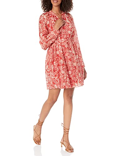 rebecca taylor long sleeve shirt dress Rebecca Taylor Gabrielle Long-Sleeve Floral-Print Dress