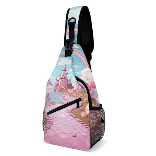Bolso Crossbody Sling Rosa Candy Land para Viaje miniatura 1