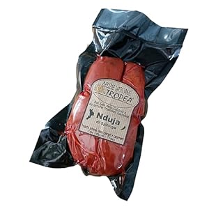 Nduja Calabrese 390g – Würzige Streichsalami aus Italien – Handwerklich hergestellt aus 100% Schweinefleisch – Authentisch Hergestellt in Italien von Delizie Vaticane di Tropea