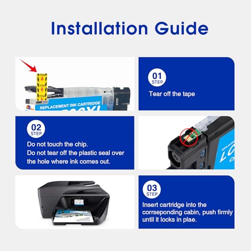 Image of LC501XL LC501 MFC-J1360DW Ink Cartridges for Brother Printer LC501XL