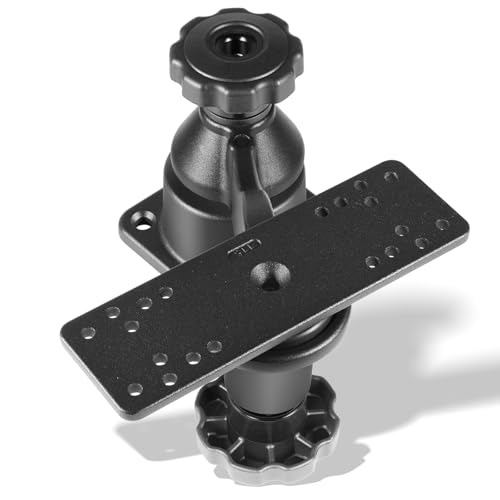 Fish Finder&Chartplotters Mount for 5" to 12" Screens, Compatible with Garmin, Humminbird, Lowrance and More丨6-inch Swing Arm丨360 Degree Rotation丨Solid Hold