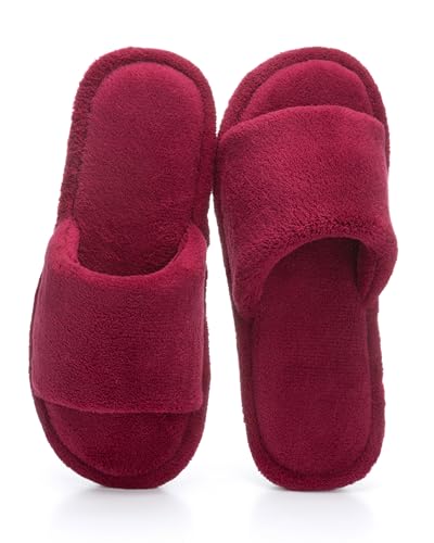 NineCiFun Slippers Women Men Open Toe House Slides GrapePurple Women 12 13