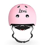 Scoot and Ride Casco M-L Rosa – regolabile con luce di sicurezza LED – dai 2 anni in su – personalizzato con nome