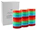 Cornucopia Colored Plastic Mason Jar Lids (Regular Mouth, 24-Pack, Unlined); Multicolored Economy Bundle of Standard Mason Jar Caps 70-450 Size, BPA-Free