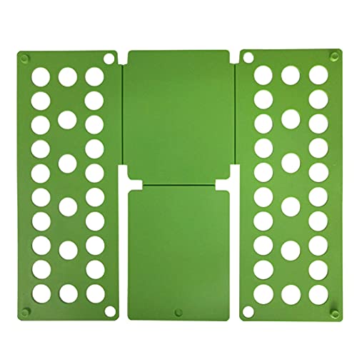 Doblador de ropa en forma de T, Tabla de plástico for doblar ropa, multicolor, 48 x 40 cm(Green)