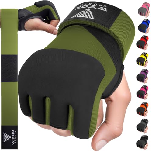 Image of WYOX Boxing Wraps MMA Gloves Inner Boxing Gloves for Women & Men - EZ-Off & On - Thick Knuckle Padding - Breathable Fabric